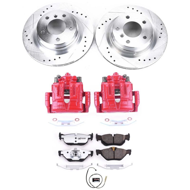 PowerStop KC5981 26 fits BMW 328i Rear Z26 Street Warrior Brake Kit w/Calipers