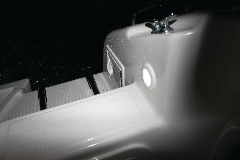 Hella 980500041 0500 Series Slim Line White 12V DC Round Soft LED Courtesy Light