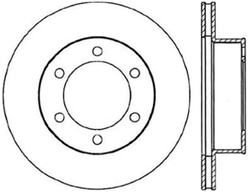 Stoptech 126.44109CSL Power Slot 95-04 Toyota Tacoma / 11/95-02 4Runner Front Left Cryo Slotted Rotor