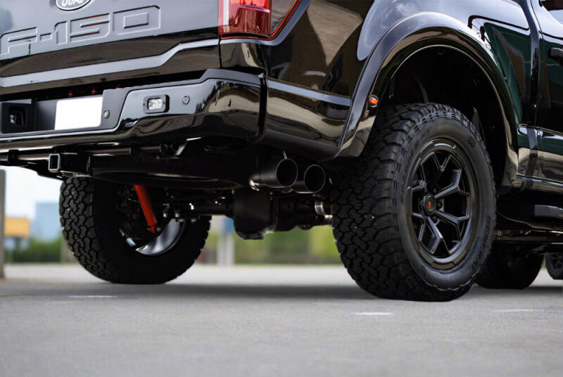Roush 422264-BLK 21-24 fits Ford F-150 5.0L V8 Side Exit Catback Active Ready Exhaust w/ Black Tips