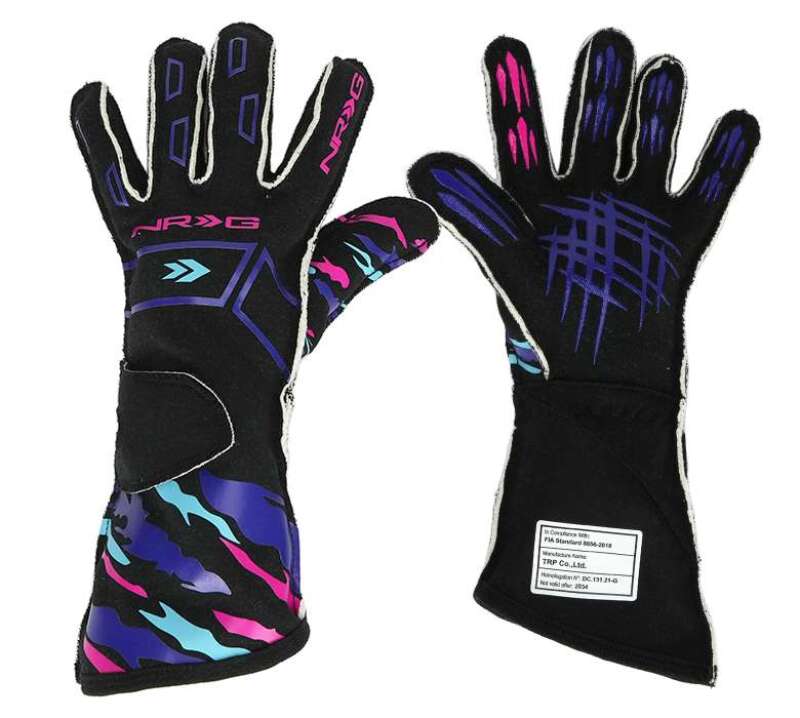NRG GS-700BK-M Racing Gloves FIA 8856-2018- Medium