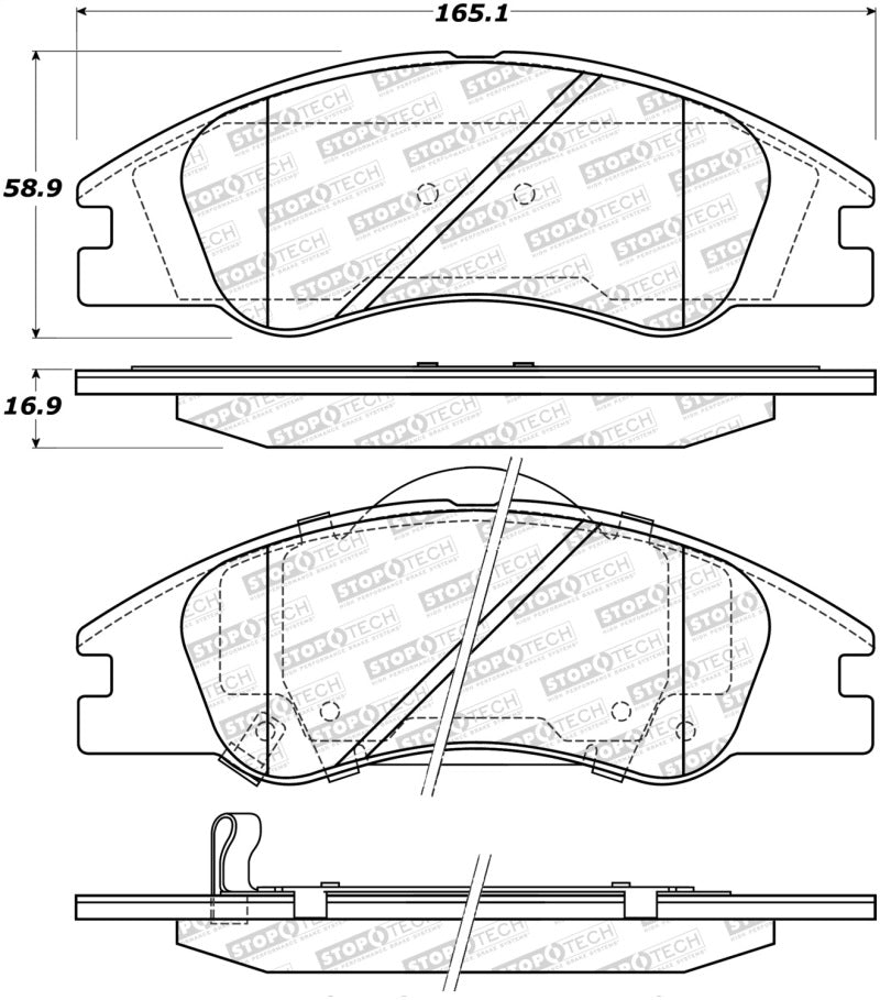 Stoptech 308.1074 Street Brake Pads