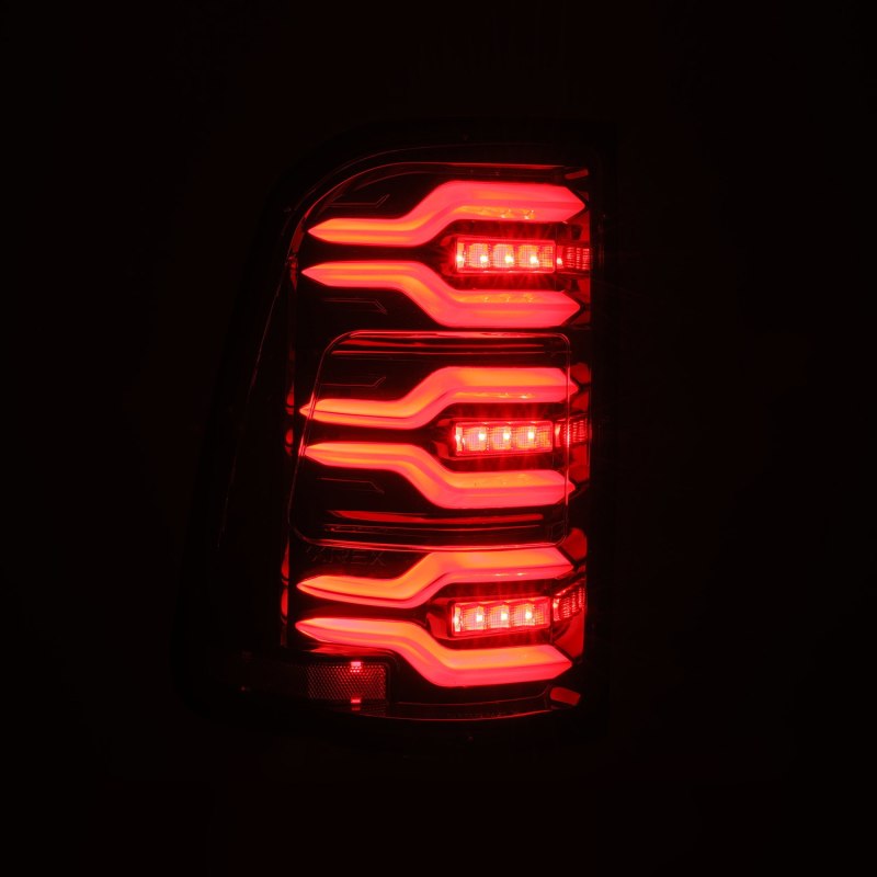 AlphaRex 640030 fits Dodge 19-21 Ram 1500 Luxx-Series LED Tail Lights Alpha-Bla