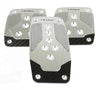NRG PDL-400SL Aluminum Sport Pedal M/T - Silver w/Black Carbon