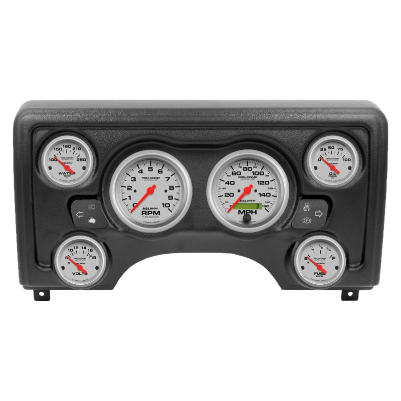 AutoMeter 90011-13 Autometer Ultra-Lite Direct Fit Dash Kit 97-06 fits Jeep TJ (2 x 3-3/8in. / 4 x 2-1/16in.)
