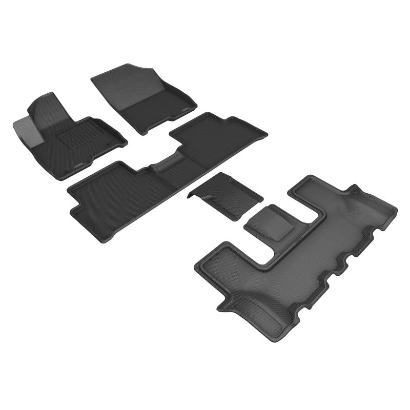 3D MAXpider 22-23 fits Kia Sorento 6-Seats Kagu Floor Mat- Black R1 R2 R3