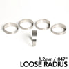 Ticon 109-08901-0004 Industries 3.5in 45 Degree 1.65D CLR Loose Radius 1.2mm/.047in Wall Titanium Pie Cuts - 5pk