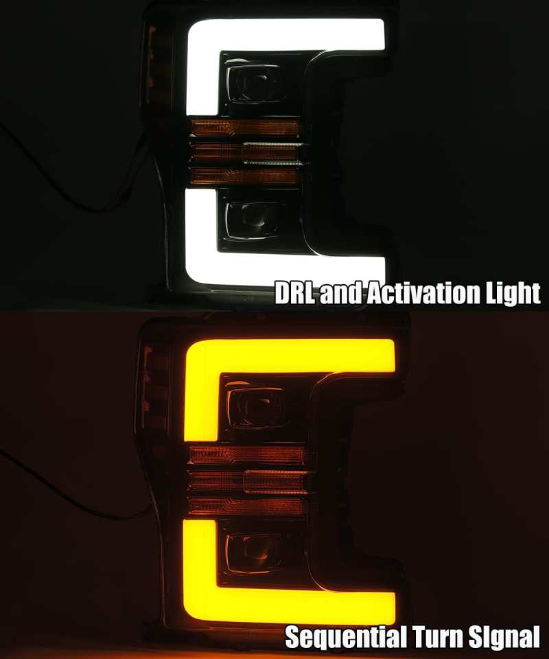 AlphaRex 880106 fits Ford 17-19 F-250 SD PRO-Series Proj Headlight Plnk Style M