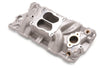 Edelbrock 2504 Manifold fits SBC 23-Degree Marine RPM 1955-1986 w/ Brass