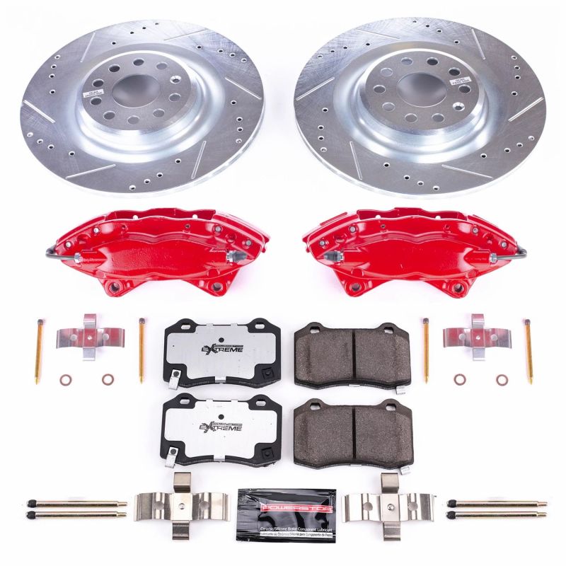 PowerStop KC6799 26 12 fits Tesla S Rear Z26 Street Warrior Brake Kit w/Calipers