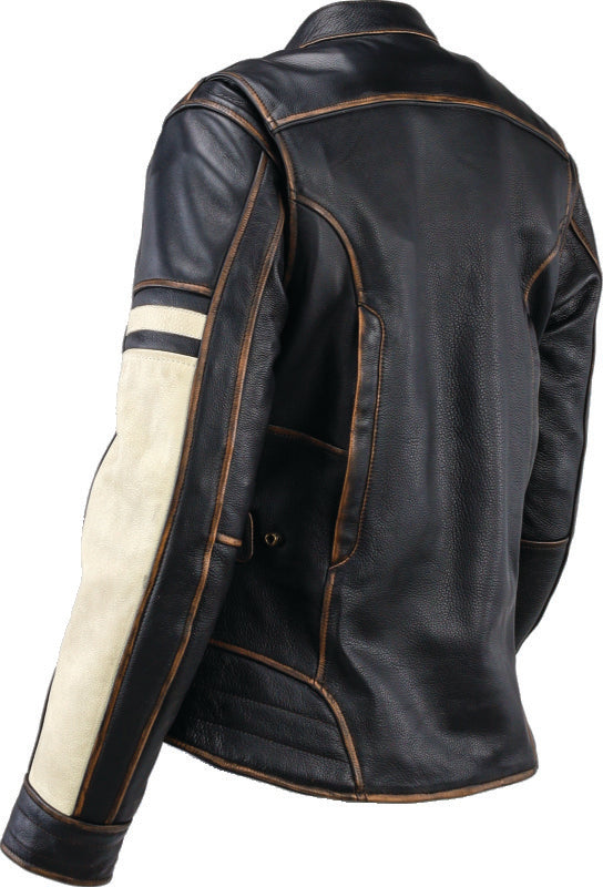 Kuryakyn 094388 Kuryakyn Leather By River Road Dame Vintage Leather Jacket Black Womens - Small