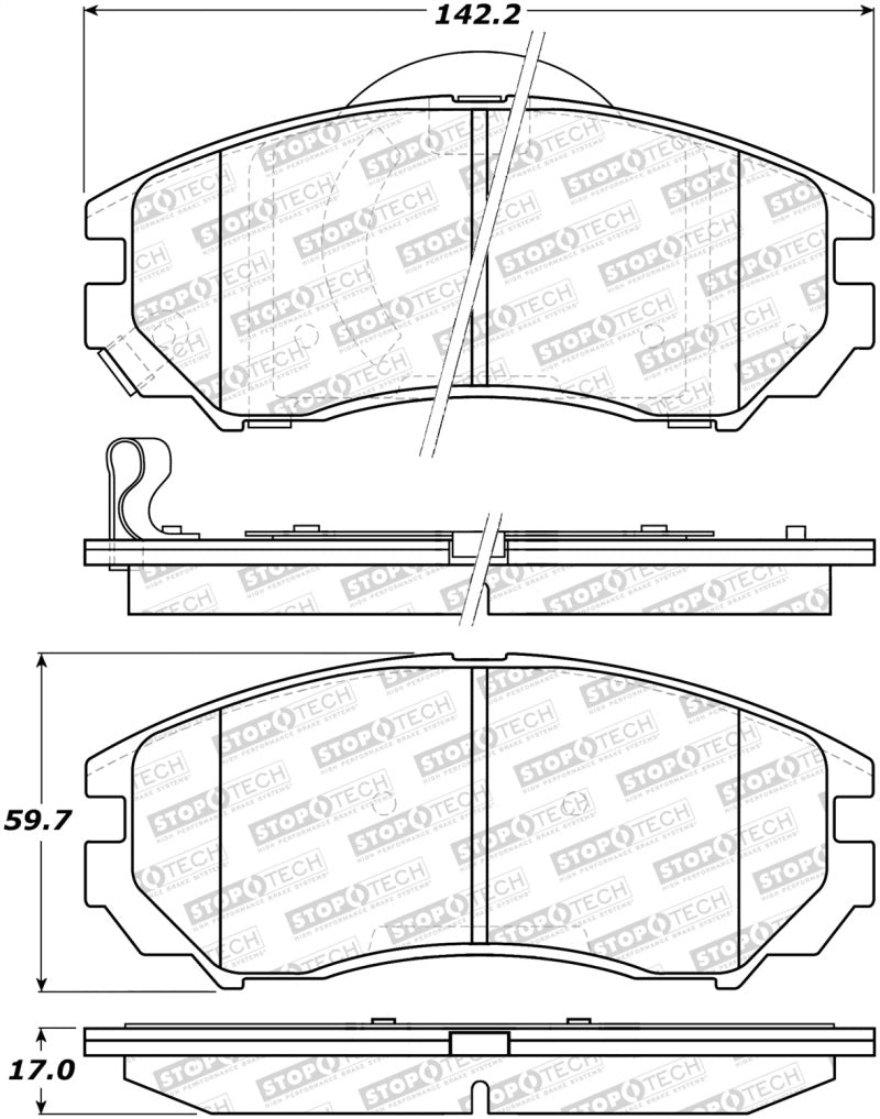 StopTech 308.1104 Street Brake Pads