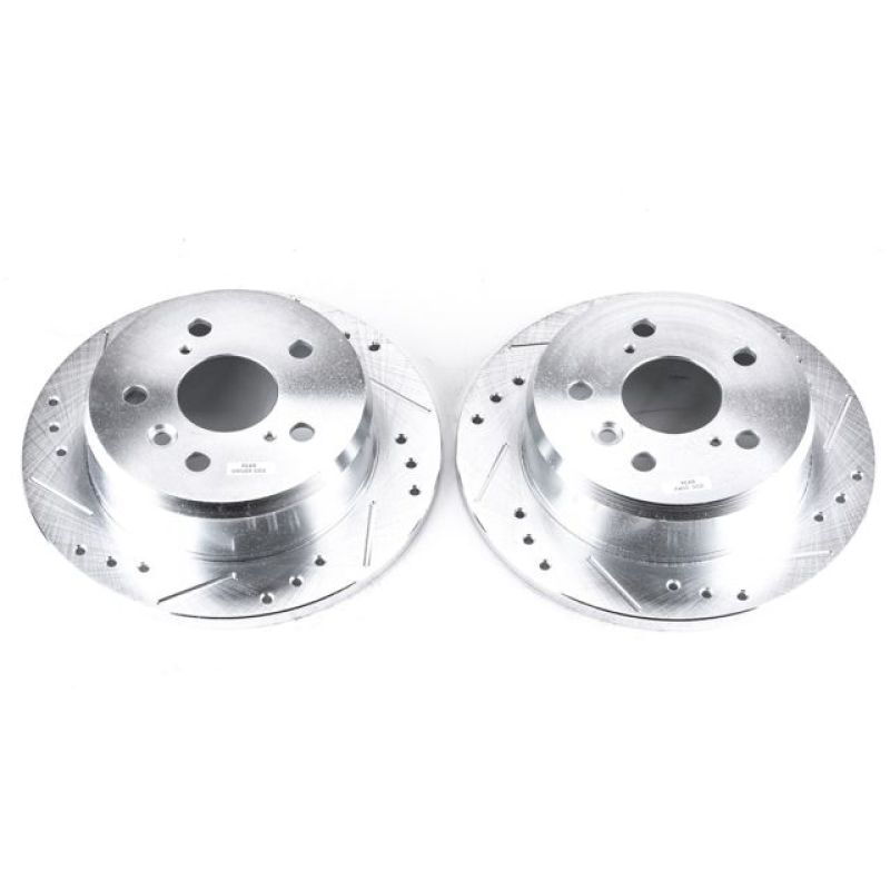 PowerStop fits Lexus 02-03 ES300 Rear Evolution Drilled & Slotted Rotors - Pair
