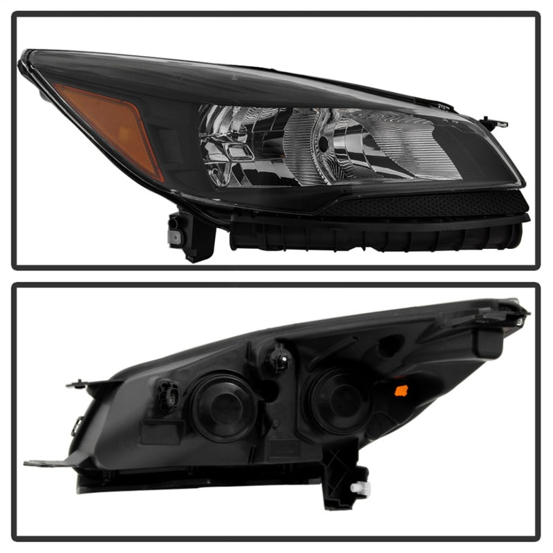 xTune 9042454 13-16 fits Ford Escape OEM Style Headlights -Black (HD-JH-FESCA13