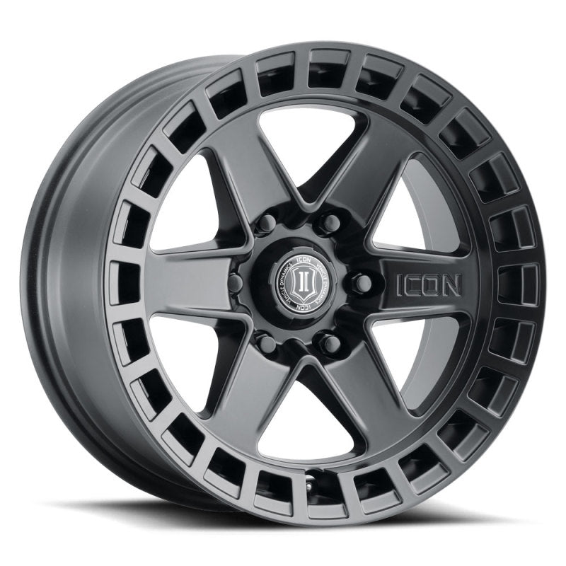 ICON 3417858347SB Raider 17x8.5 6x5.5 0mm Offset 4.75in BS Satin Black Wheel
