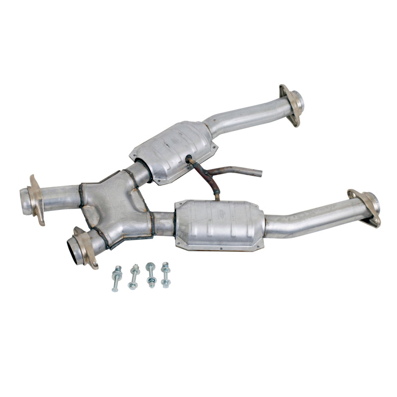 BBK 1672 Mustang 5.0 Short Mid X Pipe With Catalytic Converters 2-1/2 For Long