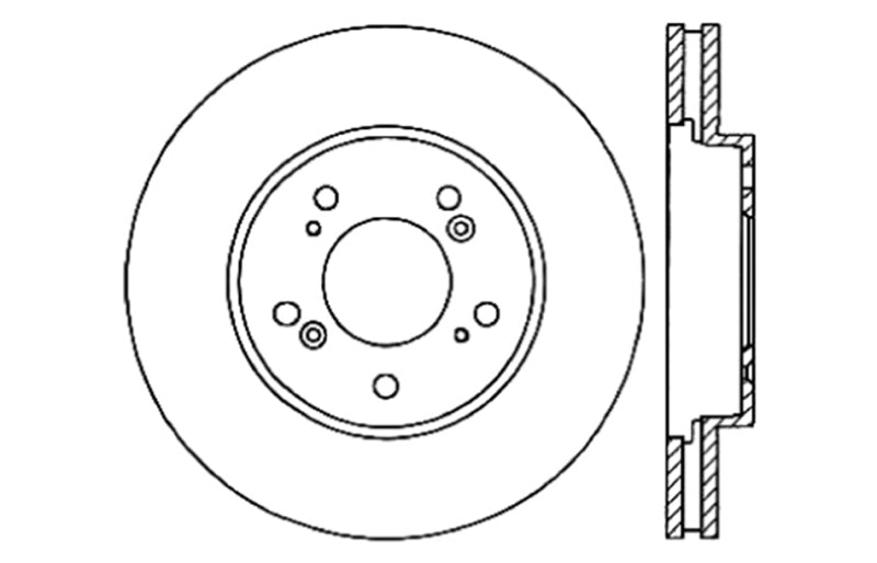 Stoptech 128.40064R Drilled Sport Brake Rotor