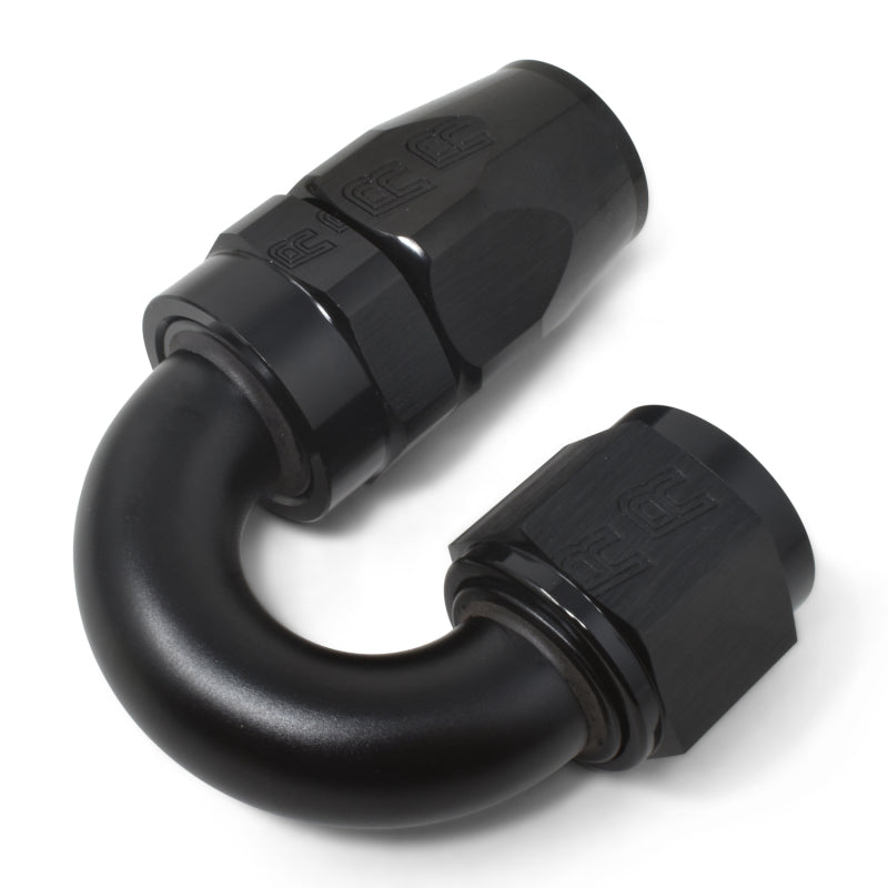 Russell 613515 Performance -8 AN Black 180 Degree Full Flow Swivel Hose End
