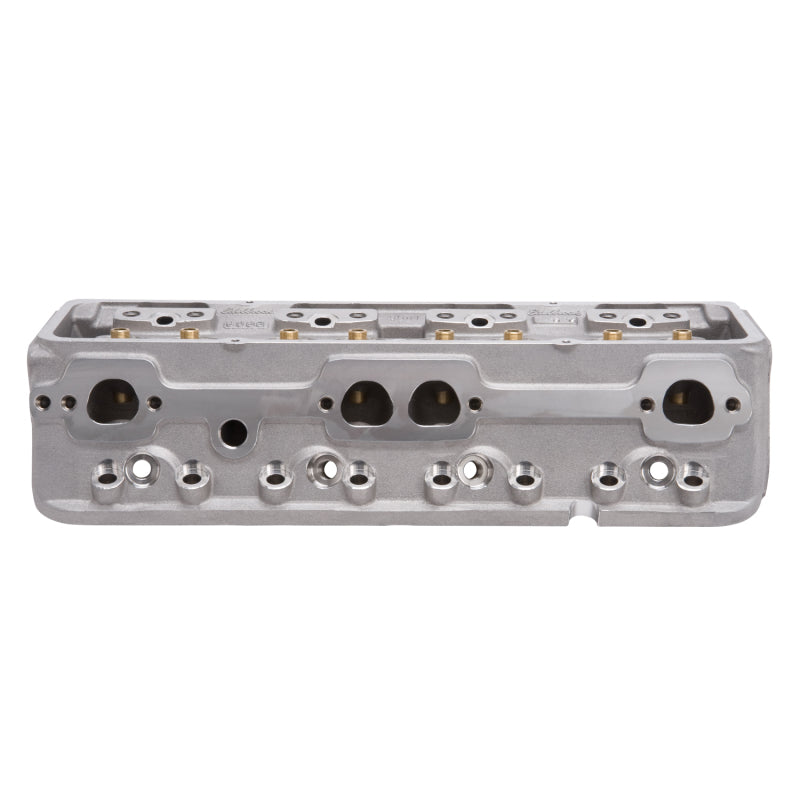 Edelbrock 60947 Cylinder Head fits SBC NHRA Legal 64cc Angled Plug Bare Single