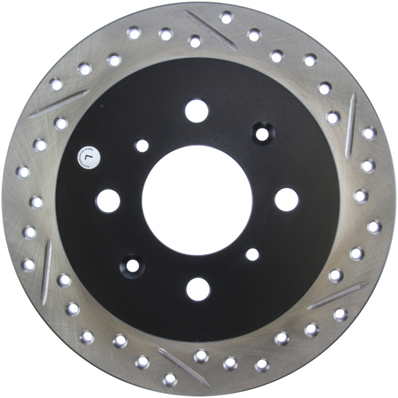 Stoptech 127.40017L 90-96 fits Acura Integra / 97-01 Integra (Exc. Type R) Slotted & Drilled Left Rear Rotor
