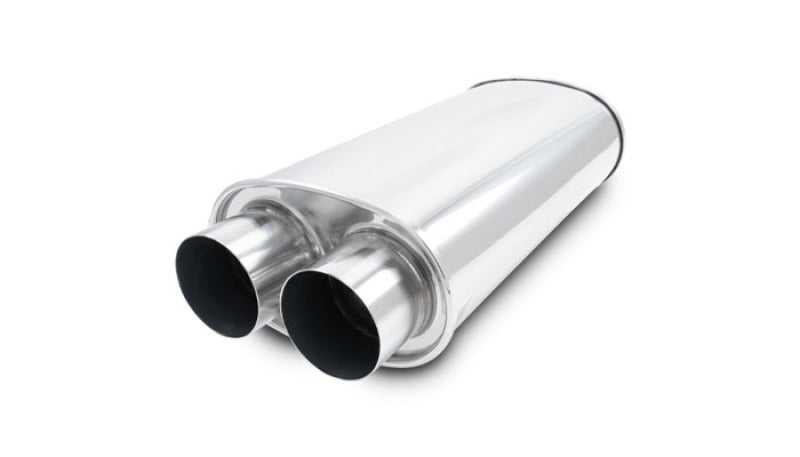 Vibrant 10535 sal Streetpower 2.5in Stainless Steel Dual In-Out Oval Muffler