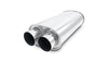 Vibrant 10535 sal Streetpower 2.5in Stainless Steel Dual In-Out Oval Muffler