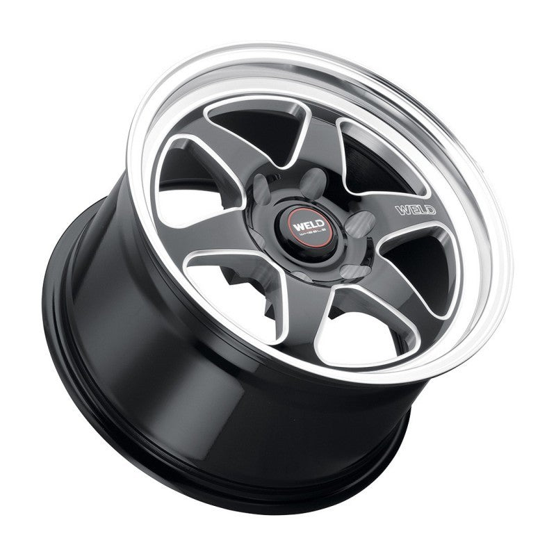 Weld S1567C089N07 S156 17x5 Ventura 6 Drag 6x135 ET-07 BS2.75 Gloss BLK MIL DIA