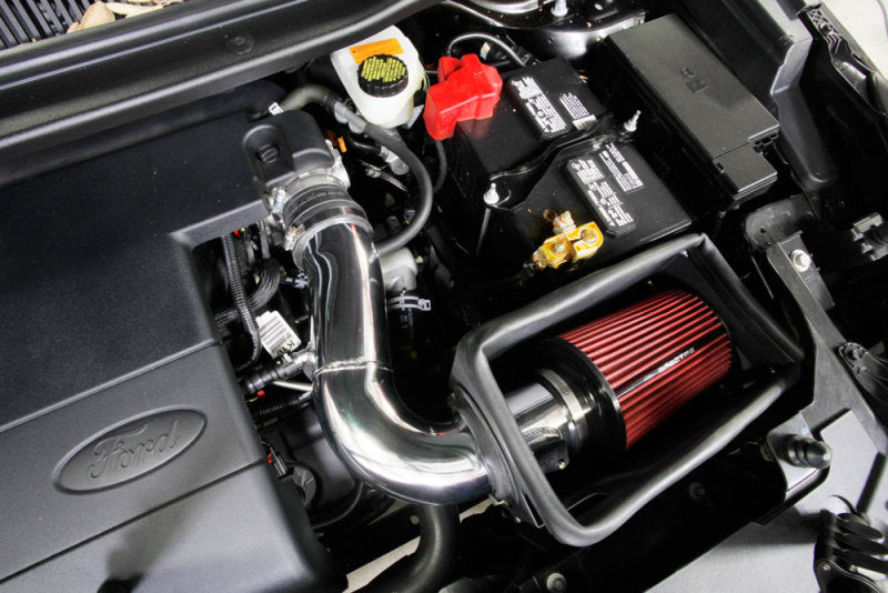 Spectre 9038 11-19 fits Ford Explorer V6-3.5L F/I Air Intake Kit - Polished Aluminum w/Red Filter
