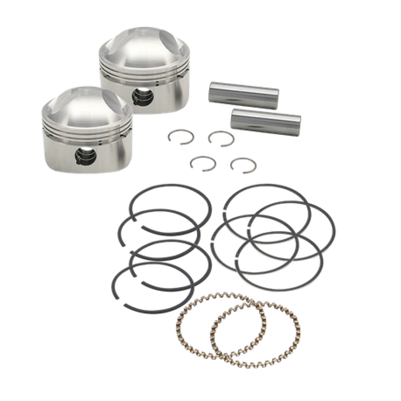 S&S 106-5530 Cycle 36-84 BT 3-7/16in x Up To 4-3/4in Stroke HC Piston Set - .030