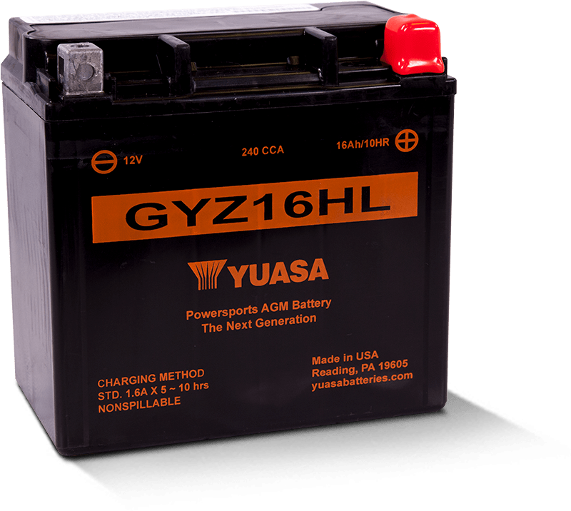 Yuasa YUAM716GHL GYZ16HL High Performance Maintenance Free AGM 12 Volt Battery