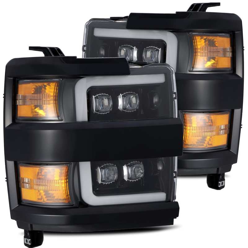 AlphaRex 880229 fits Chevy 15-18 2500HD NOVA LED Proj Headlight Plank Style Jet