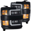 AlphaRex 880229 fits Chevy 15-18 2500HD NOVA LED Proj Headlight Plank Style Jet