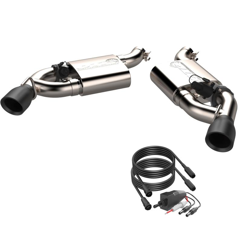 QTP 400116B 2016-2024 fits Chevrolet Camaro SS QTP Screamer Axle Back Dual Tip Bumper Black Tips