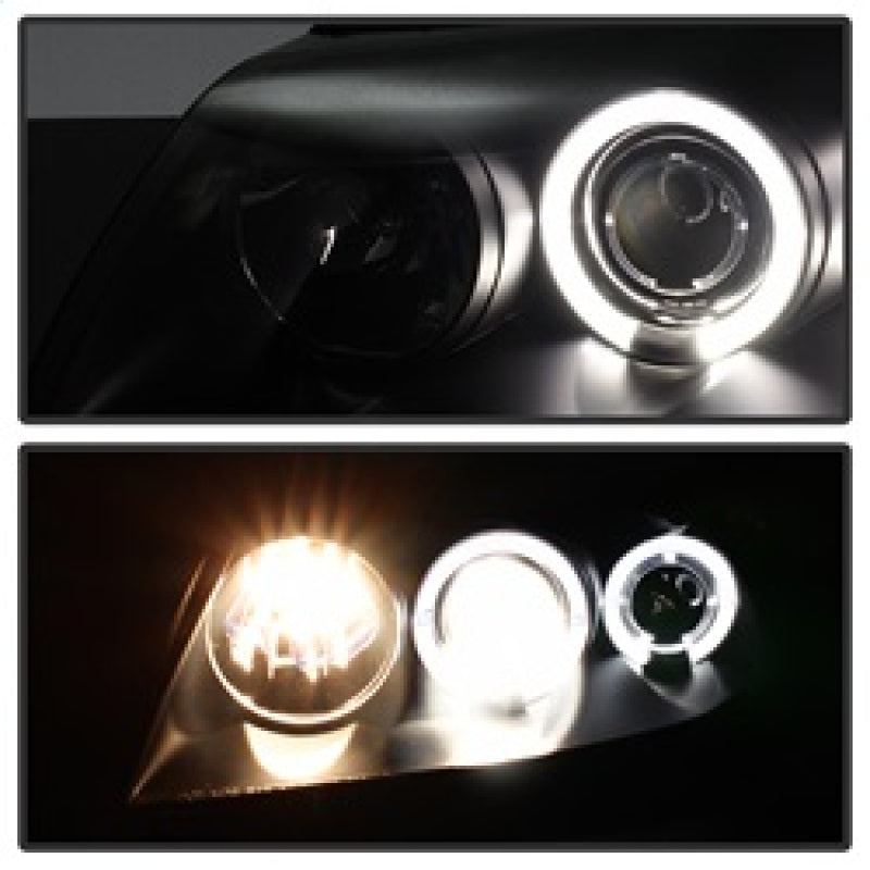 Spyder 5078469 fits Ford 99-04 Mustang Projector Headlights LED Halo Blk Smke P