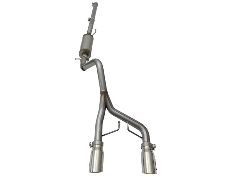 AFE 49-48056-P Series CB 2.5in Dual Center Exit SS Exhaust w/ Polish Tip 07-15