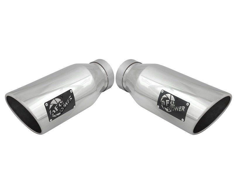 AFE 49-43122-P Bore-HD 4in 409 Stainless Steel DPF-Back Exhaust w/Polished Tips
