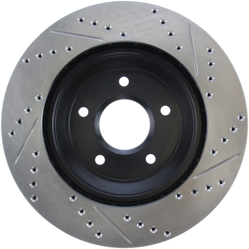 Stoptech 127.62060R 04 & 08 Cadillac XLR/XLR-V / 97-04 Chevy Corvette Slotted & Drilled Front Right Rotor