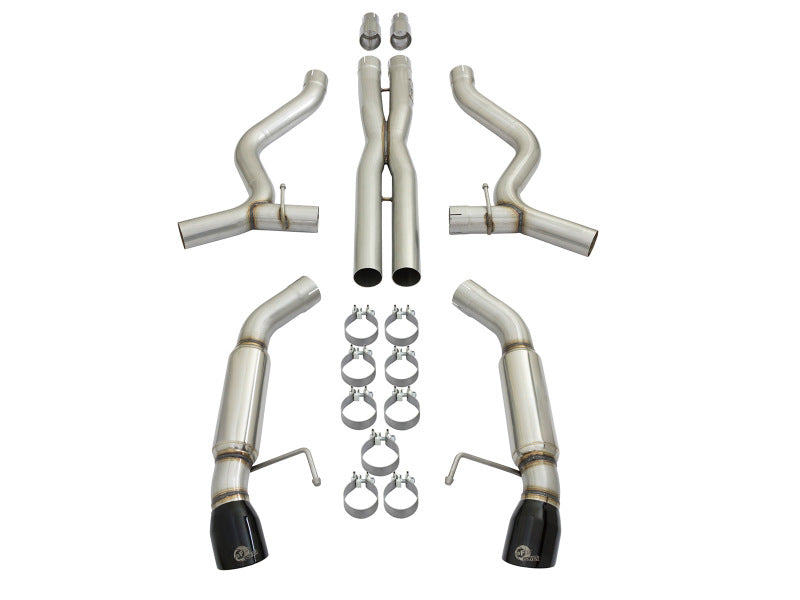 AFE 49-33088-B rce XP 3in 304 SS Sport Tone Cat-Back w/ Black Tips 15-17 fits F