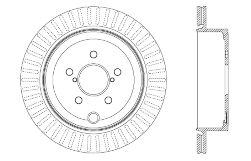 Stoptech 127.47031L Slotted & Drilled Sport Brake Rotor
