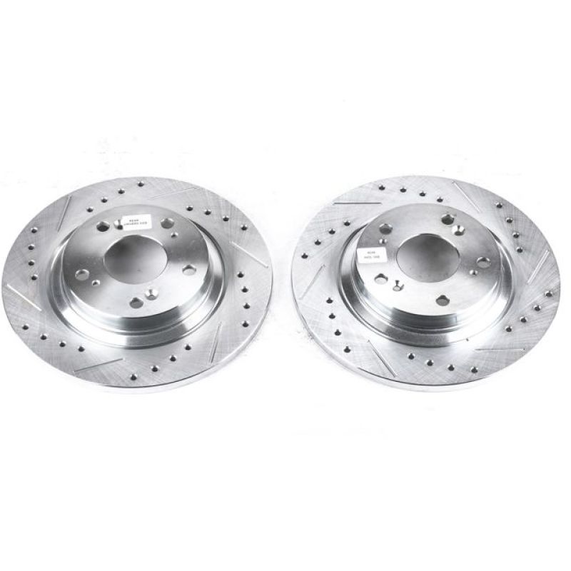 PowerStop fits Honda 00-09 S2000 Rear Evolution Drilled & Slotted Rotors - Pair