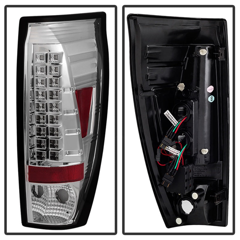 Spyder 5001078 fits Chevy 02-06 Avalanche LED Tail Lights Chrome ALT-YD-CAV02-L