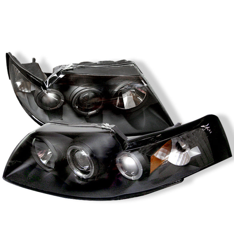 Spyder 5010445 fits Ford 99-04 Mustang Projector Headlights LED Halo Black High
