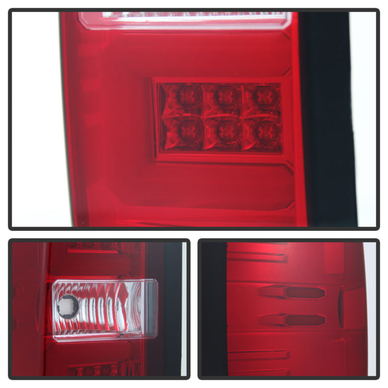 Spyder 5080011 fits Chevy 14-16 1500 Light Bar LED Tail Lights Red Clear ALT-YD