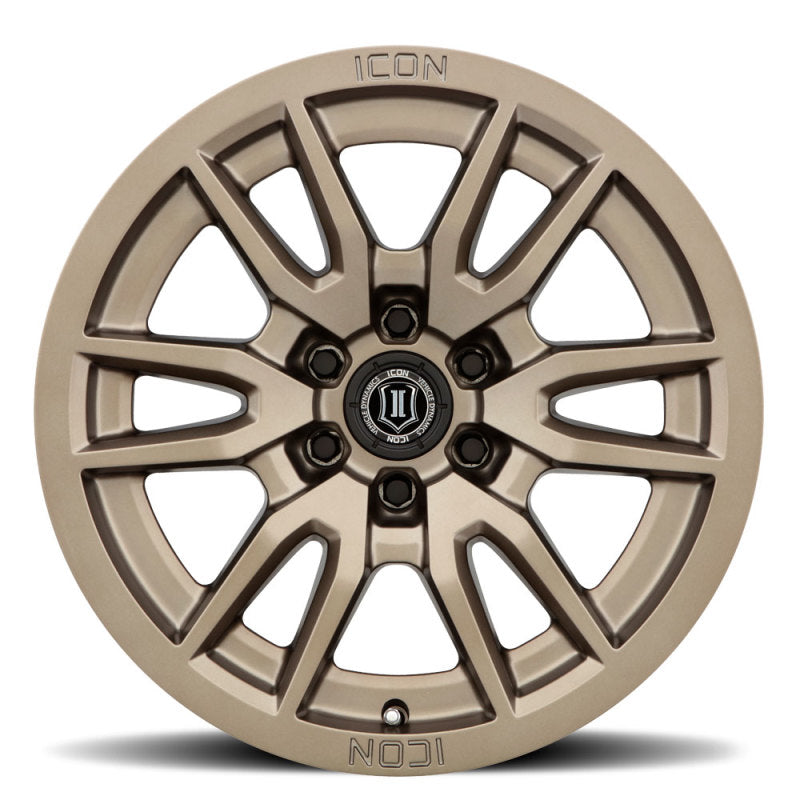 ICON 2417858357BR Vector 6 17x8.5 6x5.5 25mm Offset 5.75in BS 93.1mm Bore Bronze Wheel