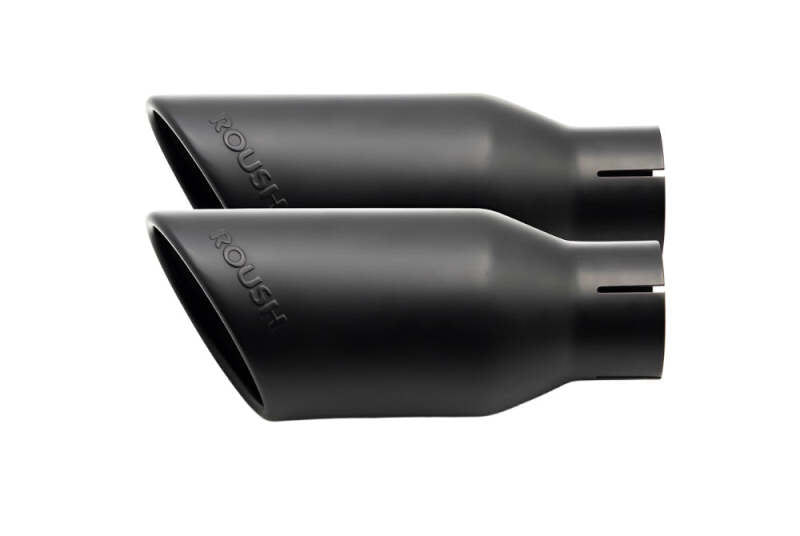 Roush 422318 15-24 fits Ford F-150 5.0L 4in Black Exhaust Dual Tips - Pair