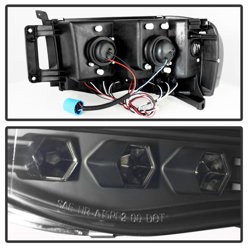 Spyder 5078384 fits Dodge 02-05 Ram 1500 03-05 Projector Headlights LED Halo LE