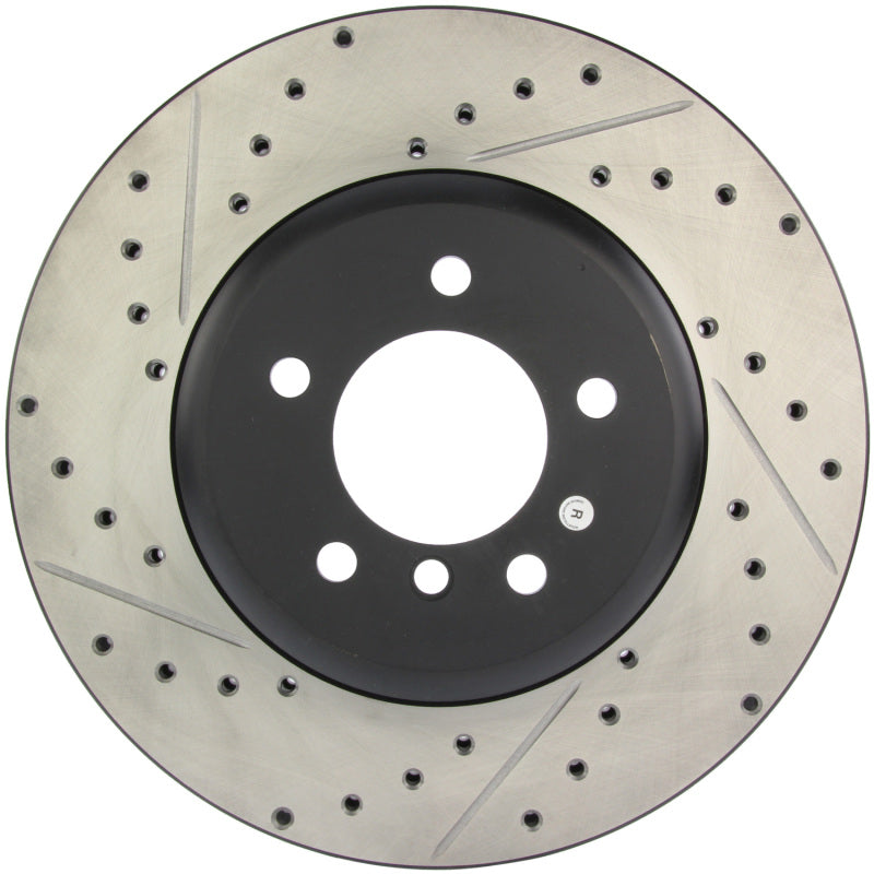 Stoptech 127.34071R 08-09 BMW 535 Series / 04-09 545i/550i/645Ci/650i Slotted & Drilled Right Front Rotor