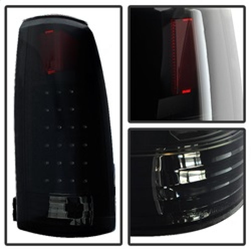 Xtune 9034459 Yukon Denali LED Tail Lights Black Smoked ALT-JH-CCK88-LED-BKSM