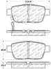 Stoptech 305.1103 06-14 Honda Ridgeline Street Select Rear Brake Pads