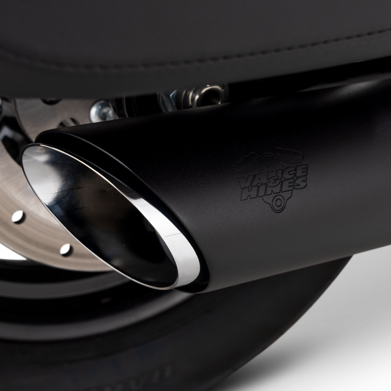 Vance and Hines 46750 Vance & Hines 2025+ HD Softail Twin Slash 4in Round Black Slip-On Exhaust